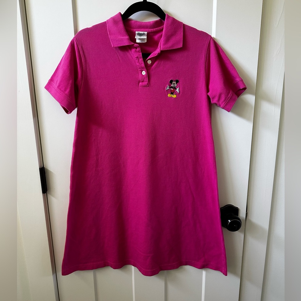 VINTAGE Y2K Disney Polo Dress - hot pink with Mickey